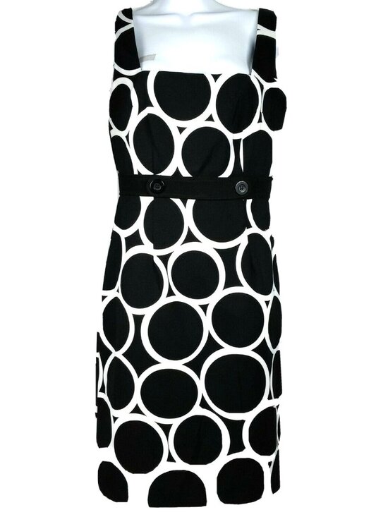 London Times Dresses & Skirts - London Times Mod Summer Dress 6 Black White Sheath Retro Inspired Polished Chic